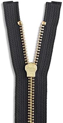 60 inch Metal Zipper Black 60” Gold Brass Metal Heavy Duty Zippers Separating Sewing Zipper Craft Zippers...