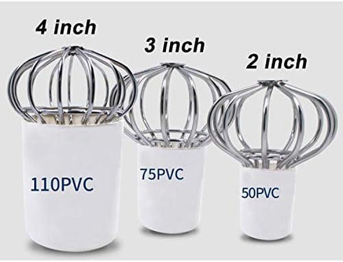 304 Stainless Steel Drain Outdoor Roof Anti-Blocking Line Cap Round Floor Net Cover Drainage Floor Line Leak Gutter Cleaning Tool (3 inch)...