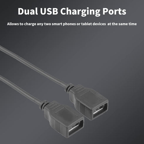 Keenso Waterproof DC Converter 3A DC 12V to DC 5V Dual USB Adapter Converter Module Dual Power Adapter DC to DC Buck Converter Step Down Power Sup...