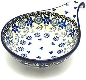 Polish Pottery Spoon/Ladle Rest - Silver Lace...