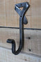 GoCraft Handmade Wrought Iron Coat Hook | Hook for Coats, Towels, Scarves | Forged Metal Decorative Colonial Wall Decor...