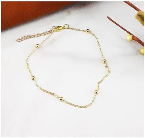 Gold Plated Ankle Bracelet Multilayer Anklets for Women Satellite, Circle, Butterfly, Teardrop, Oval Disk Layered Anklet Beach Jewelry Summer Ankl...