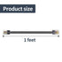 RJ12 Cable Short 1 Foot Telephone Line Cord with 6P6C Connector Landline Phone Wire for Both in-Wall and Out-Wall Using, Black, 2 Pack, AV06109...