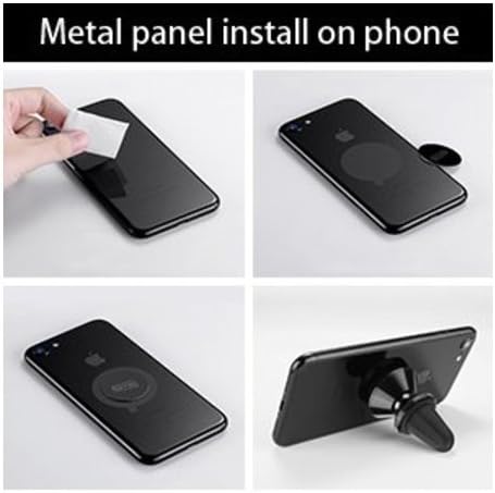 Magnetic Mount, iFlash Aluminum Universal Air Vent Magnetic Car Mount Phone Holder, 360 Degree Rotation for Multi-Angle View, Cradle-Less Car Phon...