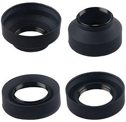 55mm Soft Rubber Lens Hood for Sony Alpha a7, Alpha a7 II, Alpha a7 III Camera with 28-70mm Lens, a6600 Camera with 18-135mm Lens...