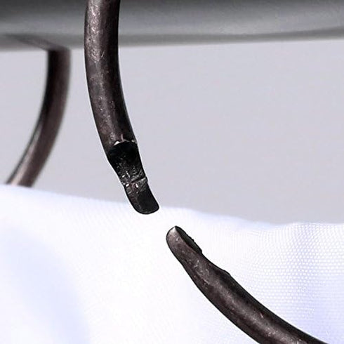 SlipX Solutions Simple Slide Shower Curtain Rings Provide Effortless Gliding on Standard Shower Rods (Rust Resistant, Snap Closure) (12, Oil Rubbe...