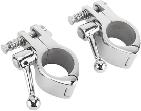 Bimini Top Rail Mounts Hinge 1 Inch w/Boat Pin Quick Release Bimini Top Hardware Stainless Steel Pair...