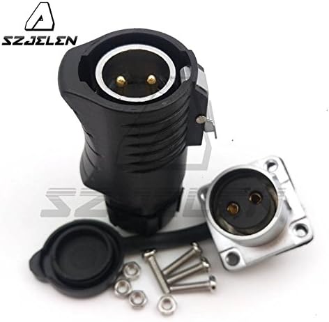 XHP20 30A IP67 2Pin Waterproof Aviation Cable Connector Plug and Socket,LED Light Power Cable Connector,Fit RV Solar Port (2Pin, Plug male &Socket...