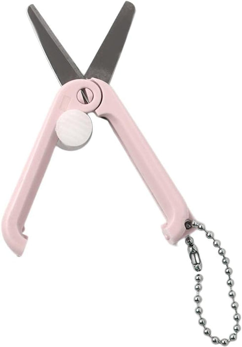 5PCS Mini Scissors with Key Chain,Stainless Steel Scissors Portable Girl Gift Scissors Hand Scissors Folding Design Office School Supplies Art Too...
