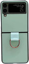 Lunivop Compatible with Samsung Galaxy Z Flip 3 5G Case Metal Ring Ultra Slim Cover Hard Plastic PU Leather Shockproof Phone Case Fashion (for Gal...