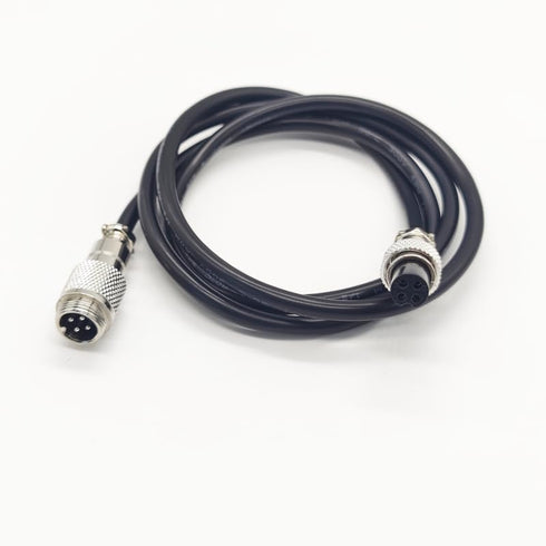 3.28 ft GX12 4 Pin Male to Female Head Aviation Cordset, GX12 4Pins Female to Male Connector Electrical Cable Panel Mount Circular Metal Aviation ...