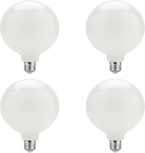 G25 LED Light Bulbs 7W Round Light Bulbs 60 Watt Equivalent Cool White 6500K E26 Medium Base G80 Globe Shape LED Glass Vanity Light Bulbs for Mirr...