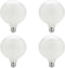 G25 LED Light Bulbs 7W Round Light Bulbs 60 Watt Equivalent Cool White 6500K E26 Medium Base G80 Globe Shape LED Glass Vanity Light Bulbs for Mirr...