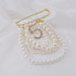 Lapel Pins and Brooches with Lucky Number 5 Dangle,Brooch Pins for Women Fashion...