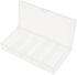 OriGlam 9.5cm / 3.74inch 5 Grids Clear Plastic Organizer Box Storage Container Box, Storage Clear Jewelry Box, Plastic Bead Storage Container Orga...