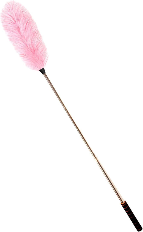 Lambs Wool Extendable Household Cleaning Duster 64" Wall Duster Cleaner with Stainless Steel Long Handle and Extension Pole for Cleaning High Ceil...