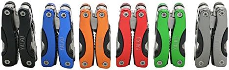 Yalku Outdoor Multitool Pliers Repair Knife Screwdriver Set Hand Multi Tool Mini Pliers Screwdriver Folding Pocket Knife Pliers Blue...