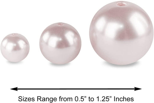Super Z Outlet Elegant Glossy Polished Pearl Beads for Vase Fillers, DIY Jewelry Necklaces, Table Scatter, Wedding, Birthday Party Home Decoration...