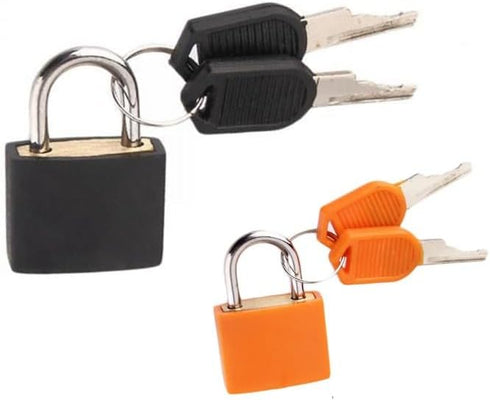 2Pcs Black Luggage Lock with Keys Padlock Small Suitcase Lock Luggage Locks Padlocks for Suitcase Backpack Gym Locker Jewelry Box Padlock (23mm),K...