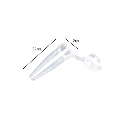 100 Pieces Microcentrifuge Tubes 0.5ml Microcentrifuge Tubes Mini Centrifuge Tubes Plastic Microcentrifuge Test Tubes with Attached Lid, Transpare...