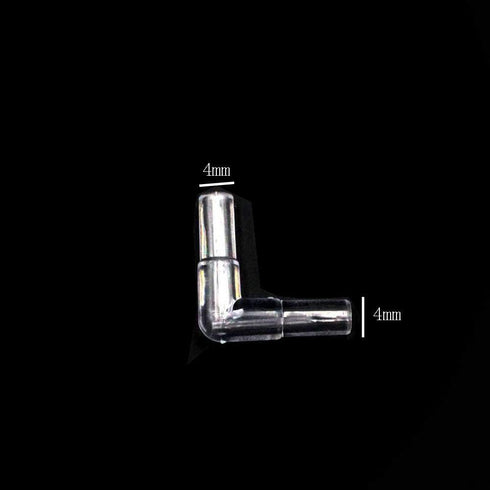 lasenersm 20 Pieces Aquarium Air Valve Connector Aquarium Air Tube Connector Plastic Elbow Connector L-Shaped Tubing Connector for Fish Tank 4mm A...