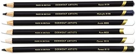 Derwent Artists Black & White Pencils, Set of 6 Art Pencils (2302342)...