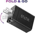 STATIK Fast-Charging GaN Power Adapter - 45W Dual USB C & USB - International Plugs - Foldable Compact Travel Charger for iPhone, iPad, Samsung, P...