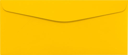 LUXPaper #10 Commercial Flap Business Envelopes | 4 1/8" x 9 1/2" | Sunflower Yellow | 80lb. Text | 50 Qty...