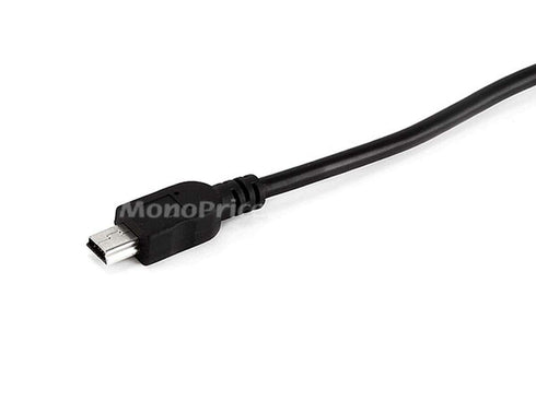 Monoprice 10-Feet USB A to mini-B 5pin 28/28AWG Cable (103897) Black...