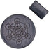 Shungite Plates for Cell Phones, Tablets, Laptops | Shungite Stone Stickers for Electronics with Sacred Geometry – Set of 2, Large Plate with Meta...