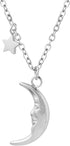 Jude Jewelers Stainless Steel Star Moon Wedding Statement Holiday Collar Choker Necklace...