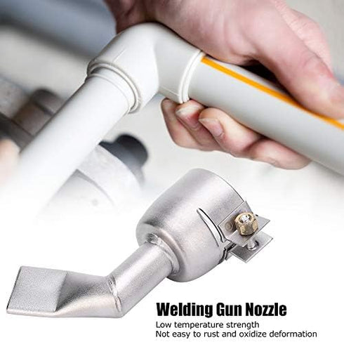 Welding Gun Nozzle, 2Pcs 120 Degree Hot Air Gun Welding Nozzle Stainless Steel Flat Nozzle Weld Torch Accessories for PVC PP...