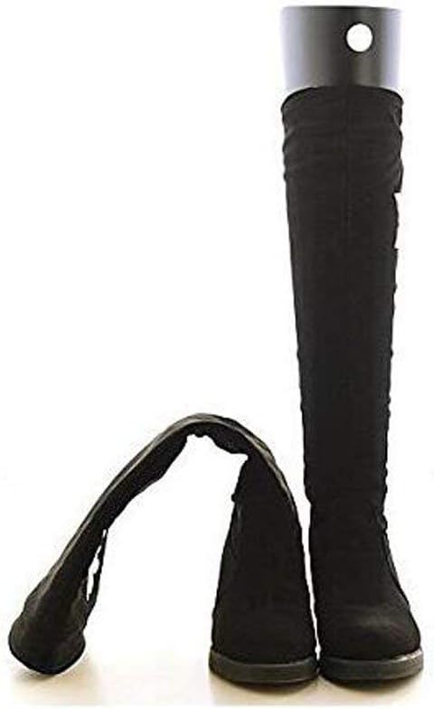2Pairs Black Plastic Thicken Long Automatic Stand Support Shaper Shoe Trees Tall Short Boot Shaper Inserts Pads Knee High Shoes Thigh Boot Holder ...