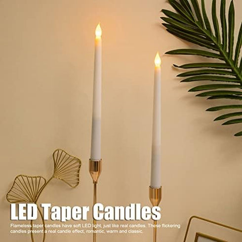 Pssopp LED Taper Candles Flameless Candle Electronic Candle Light 2pcs LED Taper Candles Battery Powered Flameless LED Candle Sticks for Festival ...
