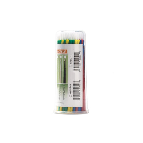 SNAWOP Dental Micro Applicator 100PCS Disposable Brushes 4 Colors Bendable Oral Swab Sticks for Teeth Whiteming and Tooth Cleaning...