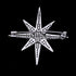 Victorian Style Full Micro Pave Double Layered 8 Pointed Burst Star Brooches Pins Celestial Jewelry...