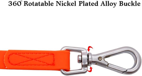 Waterproof Dog Training Leash 50FT 30FT 15FT 10FT 5FT Heavy Duty Recall Long Lead for Large Medium Small Dogs (30FT, Orange)...