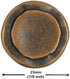 Bezelry 12 Pieces Rustic Circles Metal Shank Buttons 23mm (7/8 inch) (Antique Copper)...