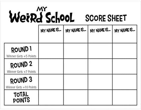 Miss Bernard is a Wild Card- The My Weird School Game, Easy to Follow Rules, Educational, 2 to 4 Players, for Ages 6 to 10, Blue, White...