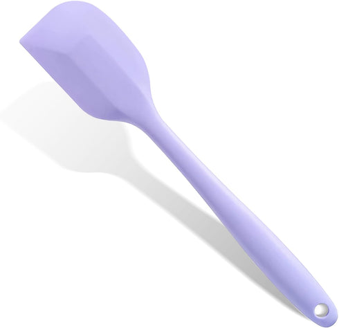 Purple Rubber Spatula for Kitchen Use, 10.8In Silicone Spatulas for Cooking Heat Resistant, Flexible Small kitchen Spatula for Kitchen Nonstick Co...