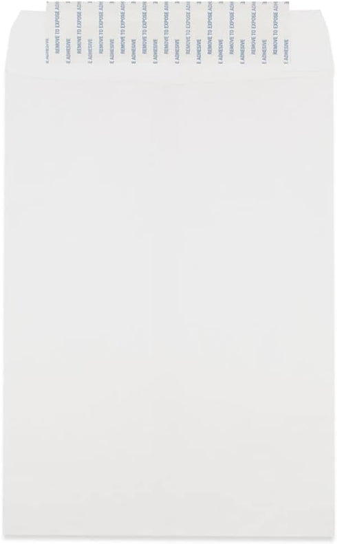 JAM PAPER 7 1/2 x 10 1/2 Open End Commercial Envelopes with Peel and Seal Closure - White - 25/Pack...