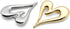 2 Pieces Brooch Pins Heart Gold Lapel Hijab Brooches for Women Fashion Jewelry (Gold+Silver)...