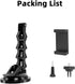 Flexible Gooseneck Extension Suction Cup Car Mount Holder with Phone Holder for Gopro Hero 12 Black, Hero 11/10/9/8/7 Black, 4 Session, 4 Silver, ...