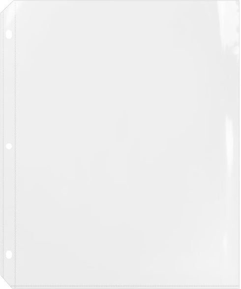 Lubudingjoy Plastic Sleeves for Recipe Binders 8.5 x 11, Recipe Card Page Protectors, 50 Count, Sheet Protectors for Letter Size Paper, Top Loadin...