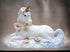 CG 737-33 White Unicorn with Flowers Sitting Figurine,4" H...