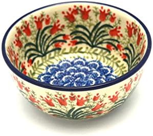 Polish Pottery Bowl - Ice Cream/Dessert - Crimson Bells...