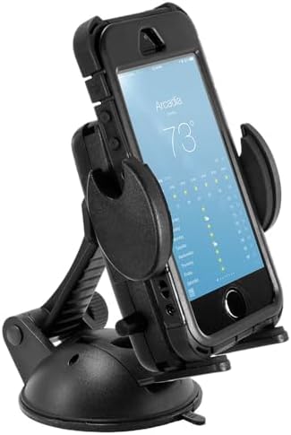 ARKON Mounts Windshield or Dash Car Mega Grip Phone Holder Mount | Universal Phone Fit | Adjustable Angle | Strong Windshield Suction | Compatible...