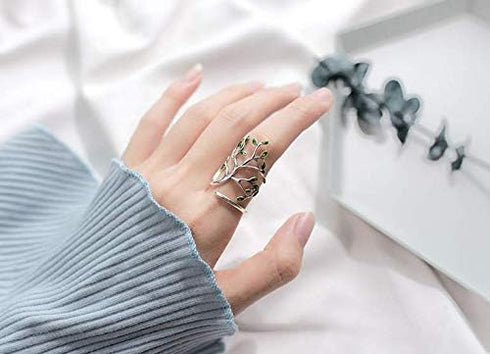 Helen de Lete Innovative The Tree Of Life Sterling Silver Open Ring for Both Women and Men...
