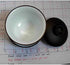 Gaiwan Teacup Kungfu Tea bowl Zisha Red Clay black 4oz/130ml Cup Sancai Saucers (Black white)...