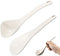 DOERDO 2pcs Rice Paddle Spoon Soup Spoon Heat Resistant Rice Scooper Kitchen Utensil for Mixing, Serving, Cooking, White...